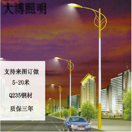 led路燈戶(hù)外防水農(nóng)村市政道路工程照明市電6米8米單臂路燈批發(fā)